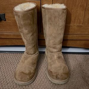 Genuine well-loved Ugg tall Chestnut boots women’s size 6